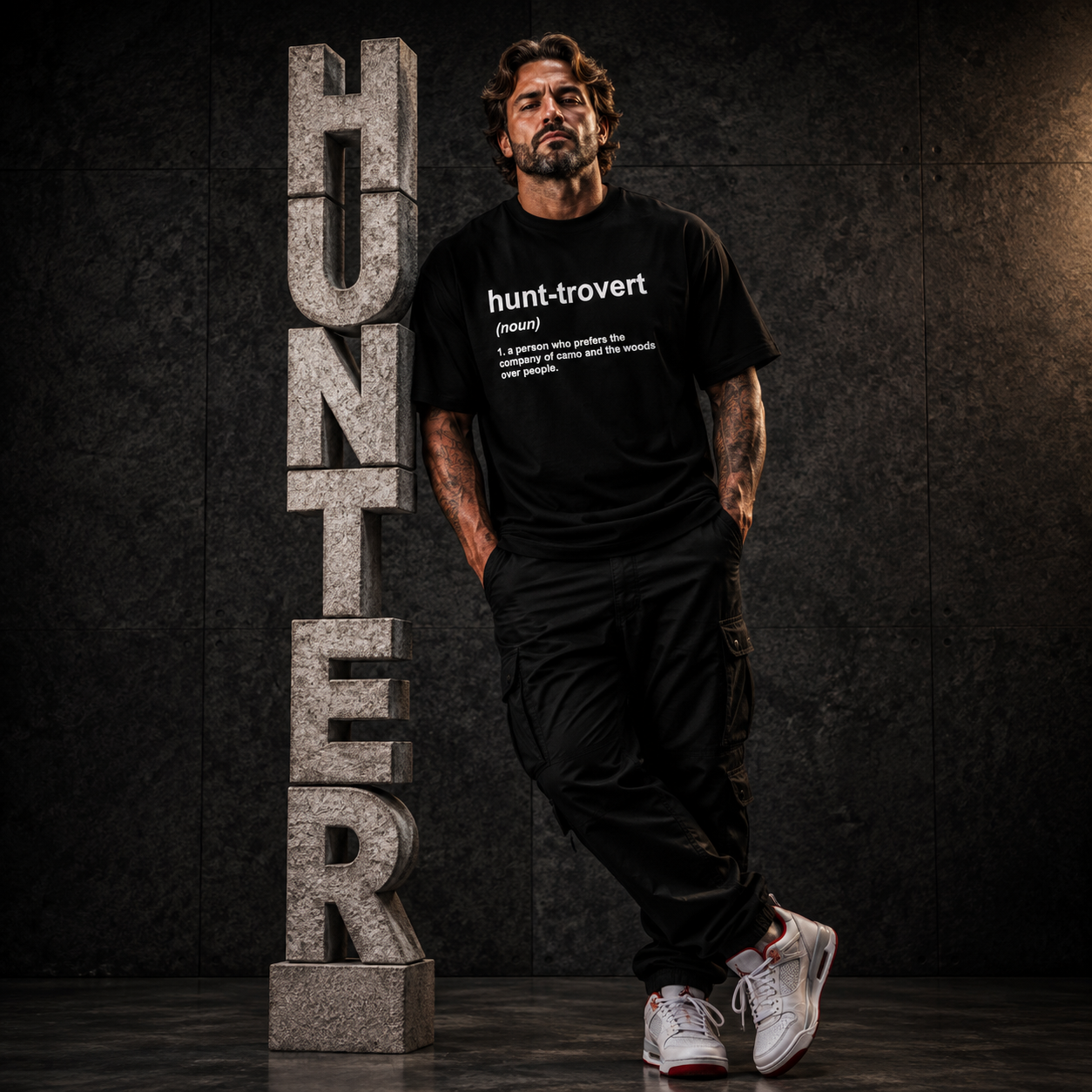 Funny Hunting Shirts for Hunters Men, Hunt-trovert Hunting T-Shirt