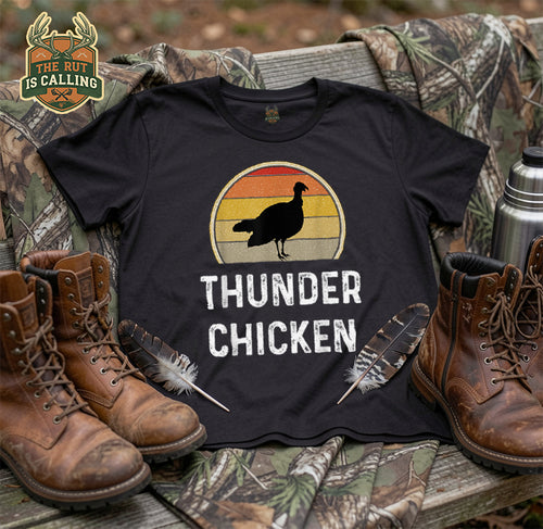 Funny Thunder Chicken Turkey Fowl Hunting Shirt Hunter Gift T-Shirt