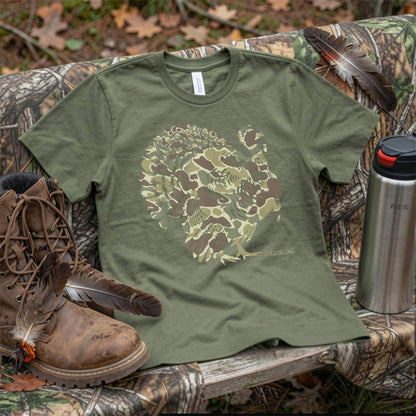 Wild Turkey Camouflage Camo Turkey Hunting Camo Hunter T-Shirt